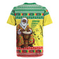 Afro Chirstmas in Senegal Rugby Jersey Black Santa Playing Djembe Drum - African Pride