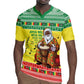 Afro Chirstmas in Senegal Rugby Jersey Black Santa Playing Djembe Drum - African Pride