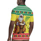 Afro Chirstmas in Senegal Rugby Jersey Black Santa Playing Djembe Drum - African Pride