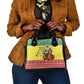 Afro Chirstmas in Senegal Shoulder Handbag Black Santa Playing Djembe Drum - African Pride
