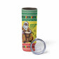 Afro Chirstmas in Senegal Skinny Tumbler Black Santa Playing Djembe Drum - African Pride