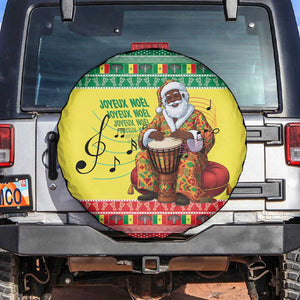 Afro Chirstmas in Senegal Spare Tire Cover Black Santa Playing Djembe Drum - African Pride