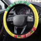 Afro Chirstmas in Senegal Steering Wheel Cover Black Santa Playing Djembe Drum - African Pride