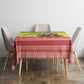 Afro Chirstmas in Senegal Tablecloth Black Santa Playing Djembe Drum - African Pride