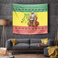 Afro Chirstmas in Senegal Tapestry Black Santa Playing Djembe Drum - African Pride