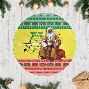 Afro Chirstmas in Senegal Tree Skirt Black Santa Playing Djembe Drum - African Pride