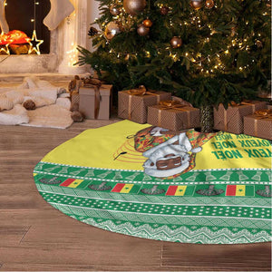 Afro Chirstmas in Senegal Tree Skirt Black Santa Playing Djembe Drum - African Pride