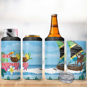 Afro Chirstmas in Tanzania 4 in 1 Can Cooler Tumbler Heri ya Krismasi - African Pride