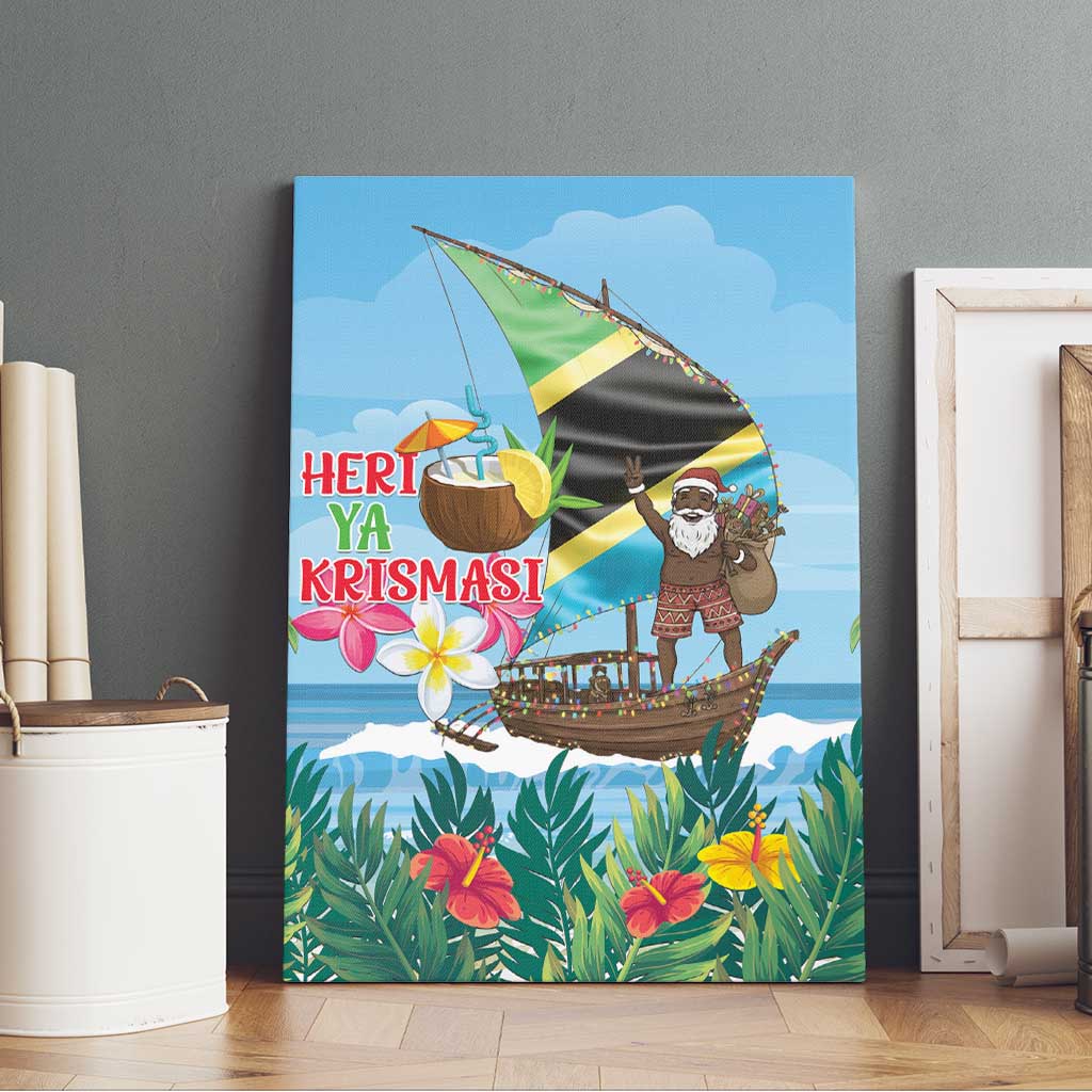 Afro Chirstmas in Tanzania Canvas Wall Art Heri ya Krismasi - African Pride
