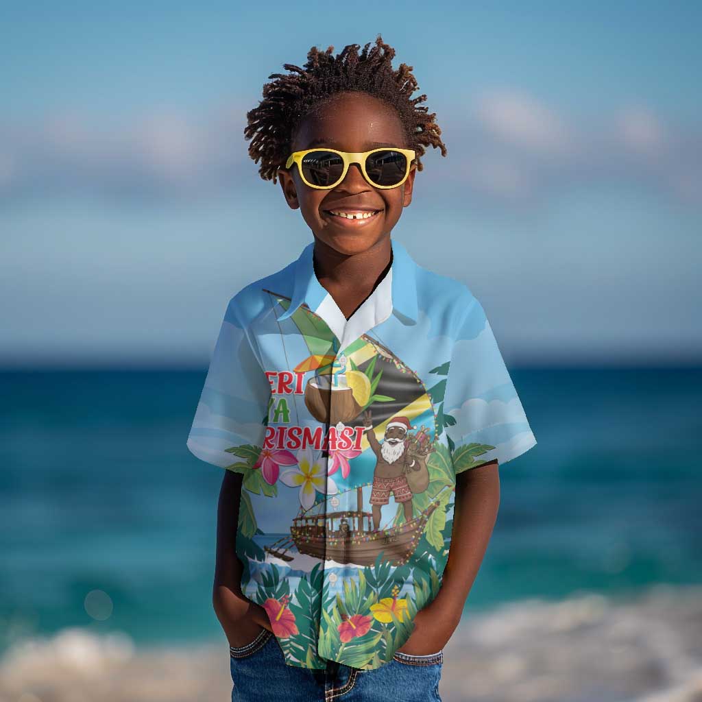 Afro Chirstmas in Tanzania Kid Hawaiian Shirt Heri ya Krismasi - African Pride