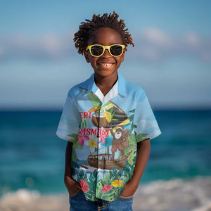 Afro Chirstmas in Tanzania Kid Hawaiian Shirt Heri ya Krismasi - African Pride