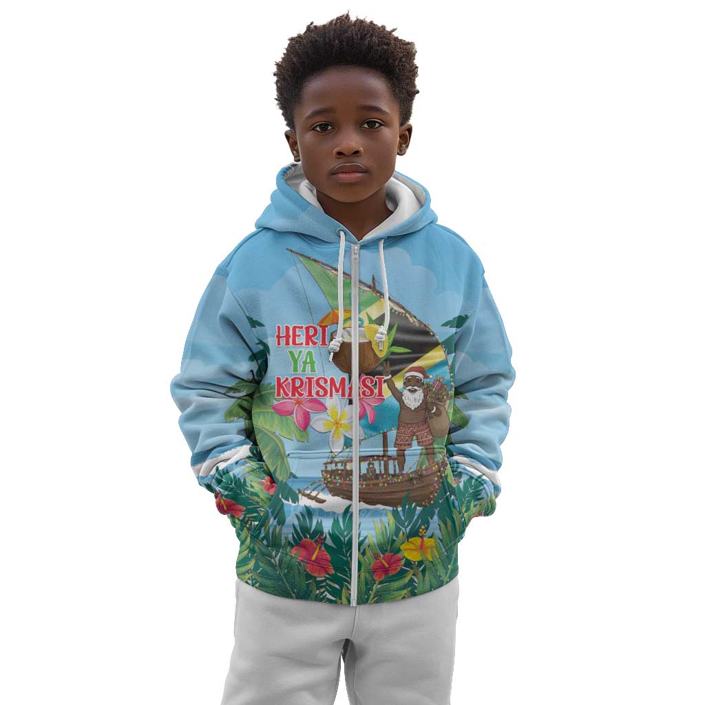 Afro Chirstmas in Tanzania Kid Hoodie Heri ya Krismasi - African Pride
