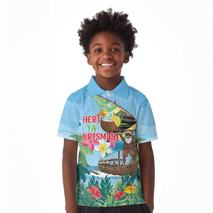 Afro Chirstmas in Tanzania Kid Polo Shirt Heri ya Krismasi - African Pride