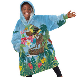 Afro Chirstmas in Tanzania Kid Wearable Blanket Hoodie Heri ya Krismasi - African Pride