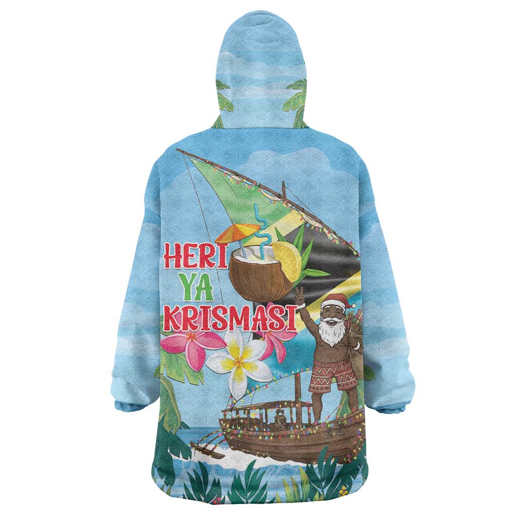 Afro Chirstmas in Tanzania Kid Wearable Blanket Hoodie Heri ya Krismasi - African Pride