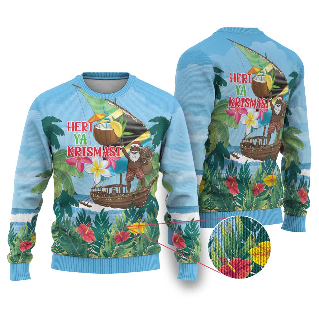 Afro Chirstmas in Tanzania Ugly Christmas Sweater Heri ya Krismasi - African Pride