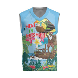 Afro Chirstmas in Tanzania Christmas Knitted V-Neck Vest Heri ya Krismasi - African Pride