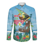 Afro Chirstmas in Tanzania Long Sleeve Button Shirt Heri ya Krismasi - African Pride