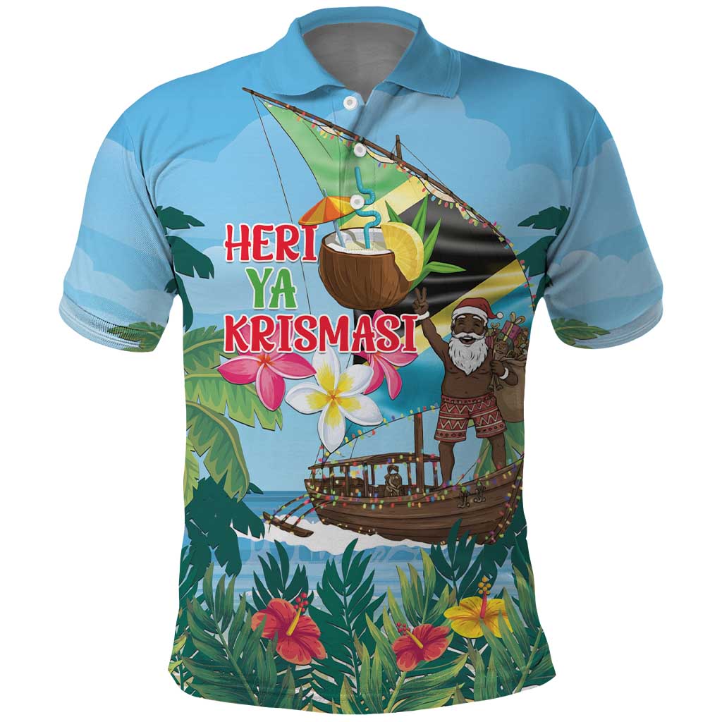 Afro Chirstmas in Tanzania Polo Shirt Heri ya Krismasi - African Pride