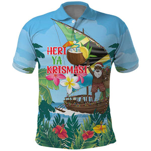 Afro Chirstmas in Tanzania Polo Shirt Heri ya Krismasi - African Pride