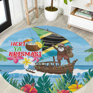 Afro Chirstmas in Tanzania Round Carpet Heri ya Krismasi - African Pride