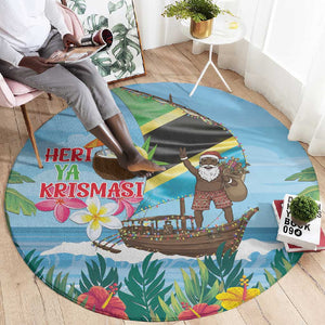 Afro Chirstmas in Tanzania Round Carpet Heri ya Krismasi - African Pride