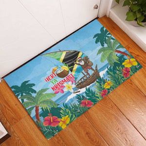 Afro Chirstmas in Tanzania Rubber Doormat Heri ya Krismasi - African Pride