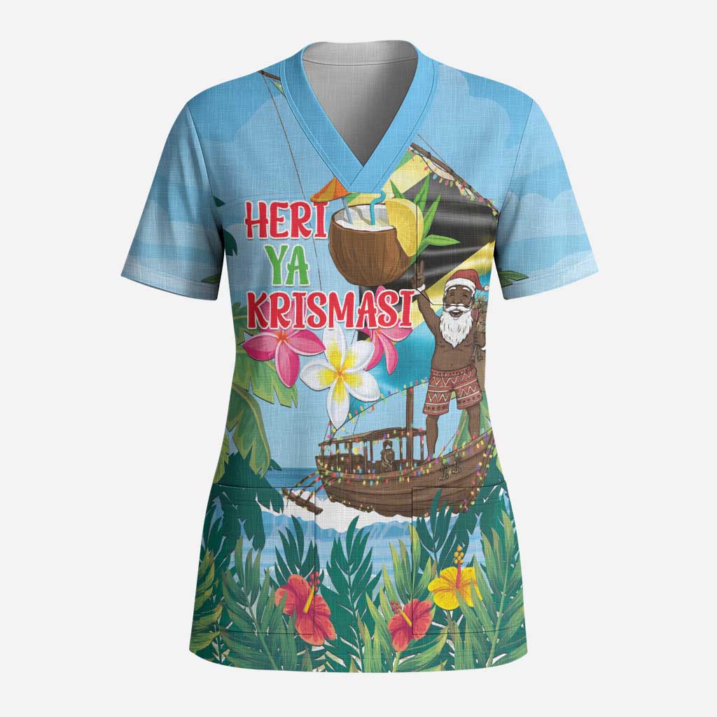 Tanzania Christmas Scrub Top Heri ya Krismasi - African Pride