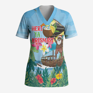 Tanzania Christmas Scrub Top Heri ya Krismasi - African Pride