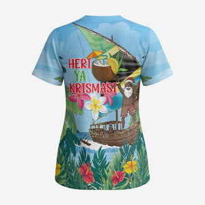 Tanzania Christmas Scrub Top Heri ya Krismasi - African Pride
