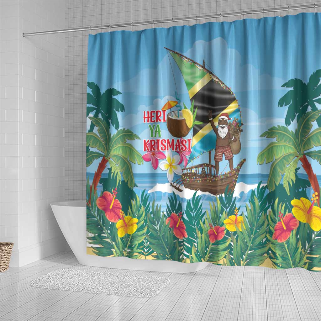 Afro Chirstmas in Tanzania Shower Curtain Heri ya Krismasi - African Pride