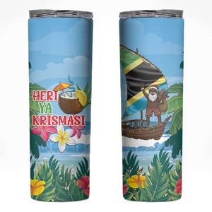Afro Chirstmas in Tanzania Skinny Tumbler Heri ya Krismasi - African Pride