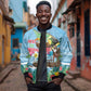 Afro Chirstmas in Tanzania Sleeve Zip Bomber Jacket Heri ya Krismasi - African Pride