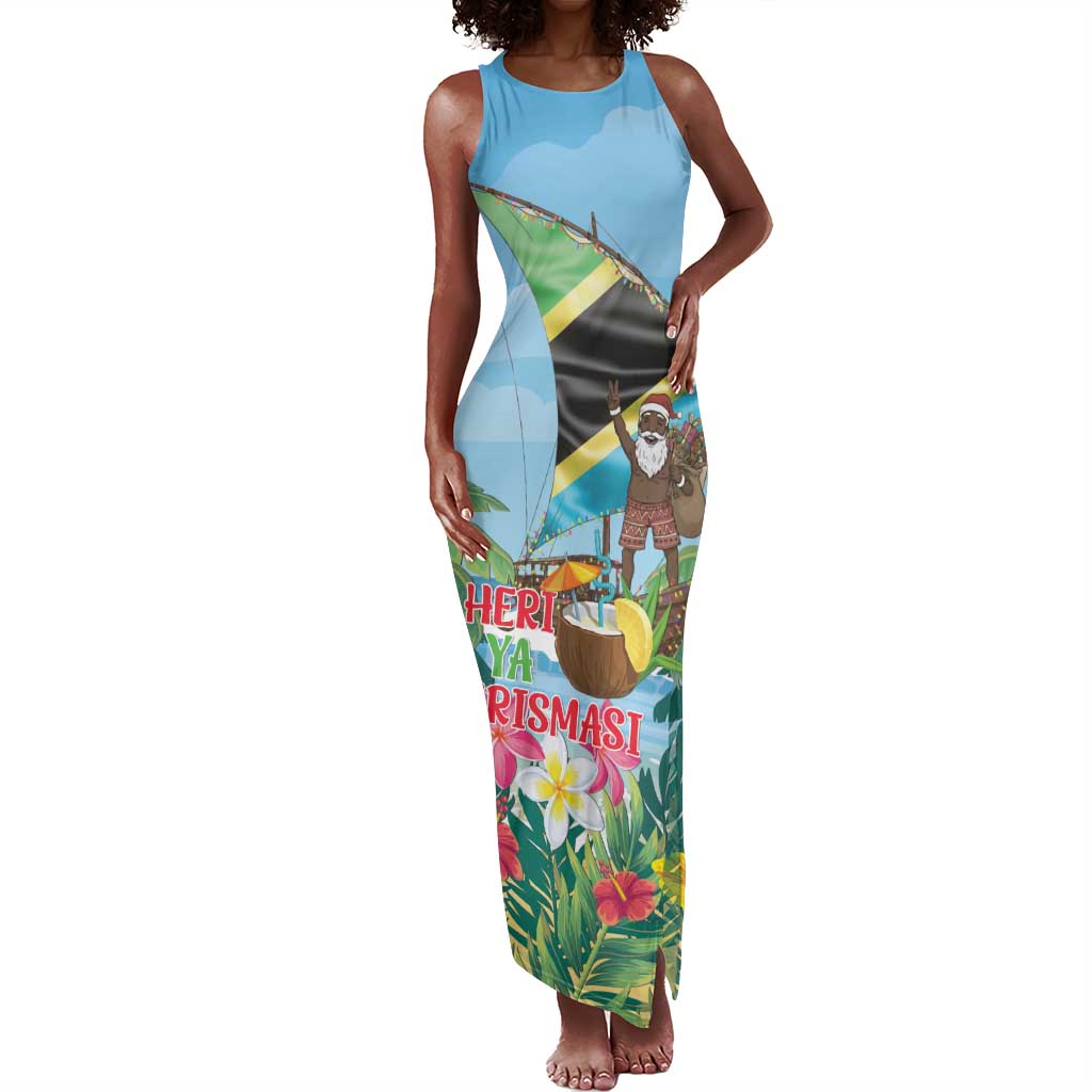 Afro Chirstmas in Tanzania Tank Maxi Dress Heri ya Krismasi - African Pride