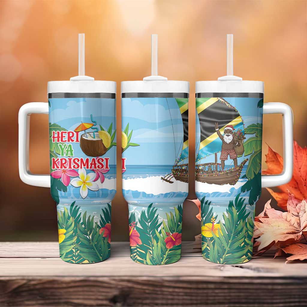 Afro Chirstmas in Tanzania Tumbler With Handle Heri ya Krismasi - African Pride