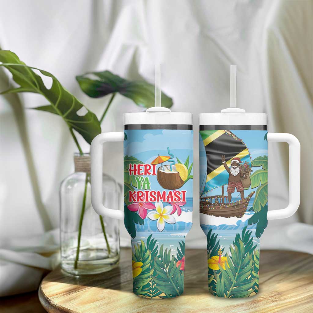 Afro Chirstmas in Tanzania Tumbler With Handle Heri ya Krismasi - African Pride