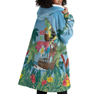 Afro Chirstmas in Tanzania Wearable Blanket Hoodie Heri ya Krismasi - African Pride