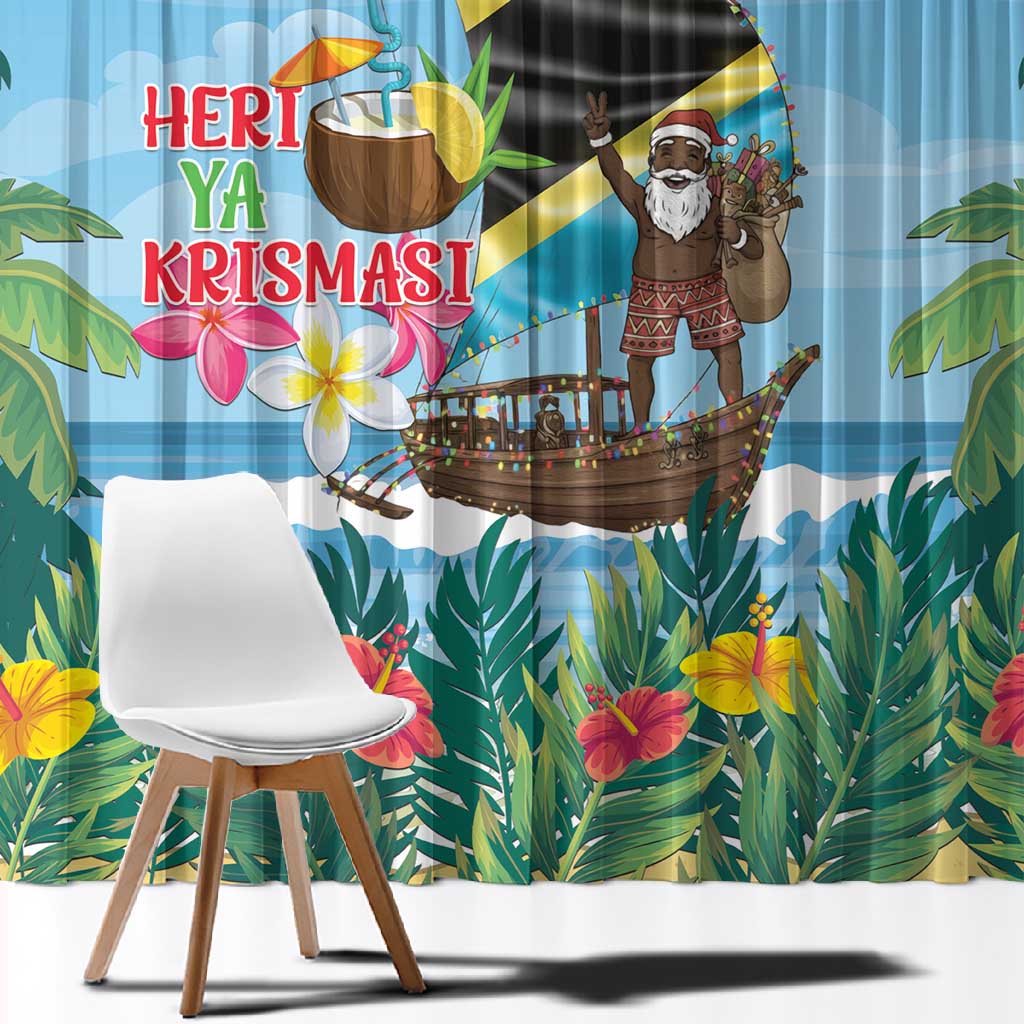Afro Chirstmas in Tanzania Window Curtain Heri ya Krismasi - African Pride