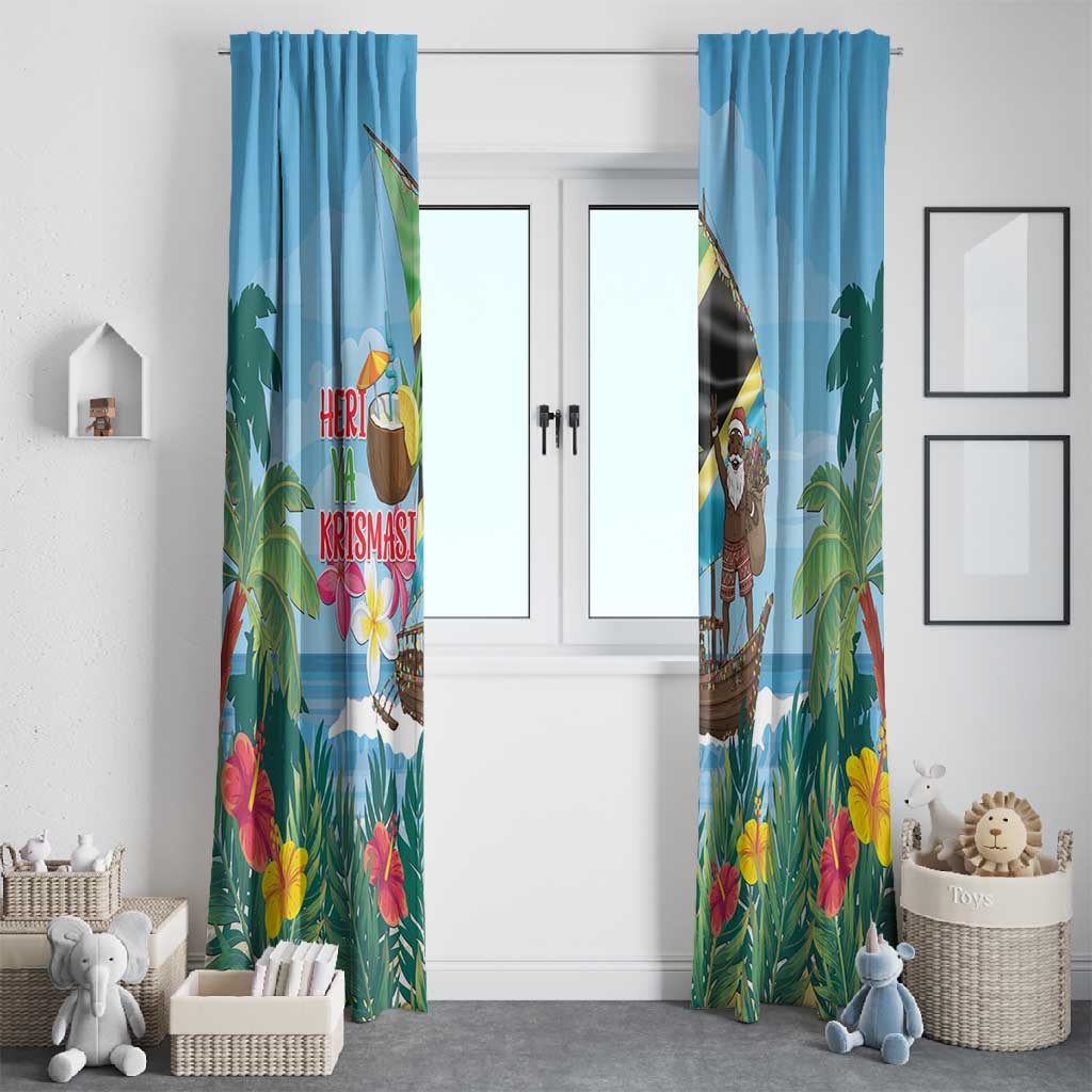Afro Chirstmas in Tanzania Window Curtain Heri ya Krismasi - African Pride