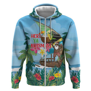 Afro Chirstmas in Tanzania Zip Hoodie Heri ya Krismasi - African Pride
