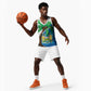 Personalised Afro Sierra Leone Basketball Jersey Coat Of Arms With Flag Map - African Pride