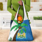 Personalised Afro Sierra Leone Grocery Bag Coat Of Arms With Flag Map