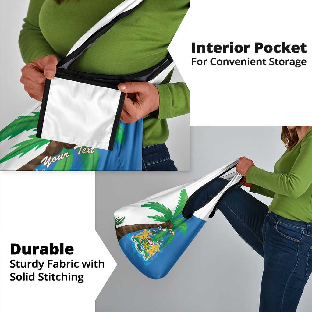 Personalised Afro Sierra Leone Grocery Bag Coat Of Arms With Flag Map