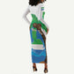 Personalised Afro Sierra Leone Long Sleeve Bodycon Dress Coat Of Arms With Flag Map LT15