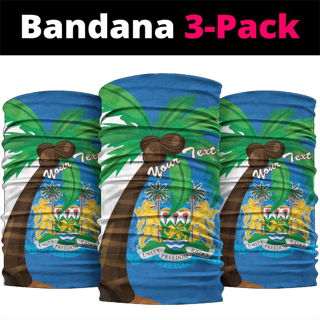 Afro Sierra Leone Neck Gaiter Coat Of Arms With Flag Map - African Pride