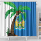 Personalised Afro Sierra Leone Shower Curtain Coat Of Arms With Flag Map
