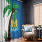Personalised Afro Sierra Leone Window Curtain Coat Of Arms With Flag Map