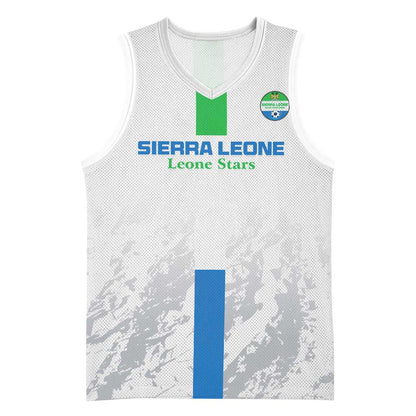 Custom Sierra Leone Football Basketball Jersey Grunge Style - African Pride