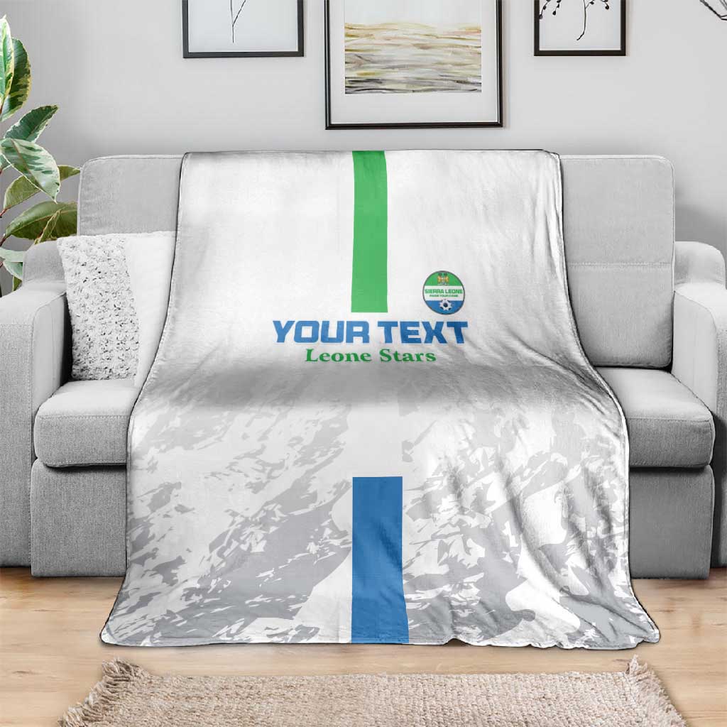 Custom Sierra Leone Football Blanket Grunge Style
