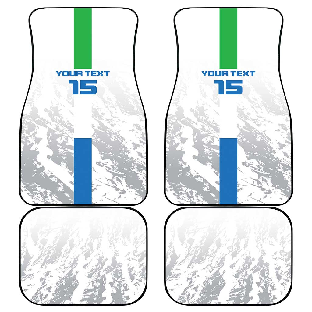 Custom Sierra Leone Football Car Mats Grunge Style